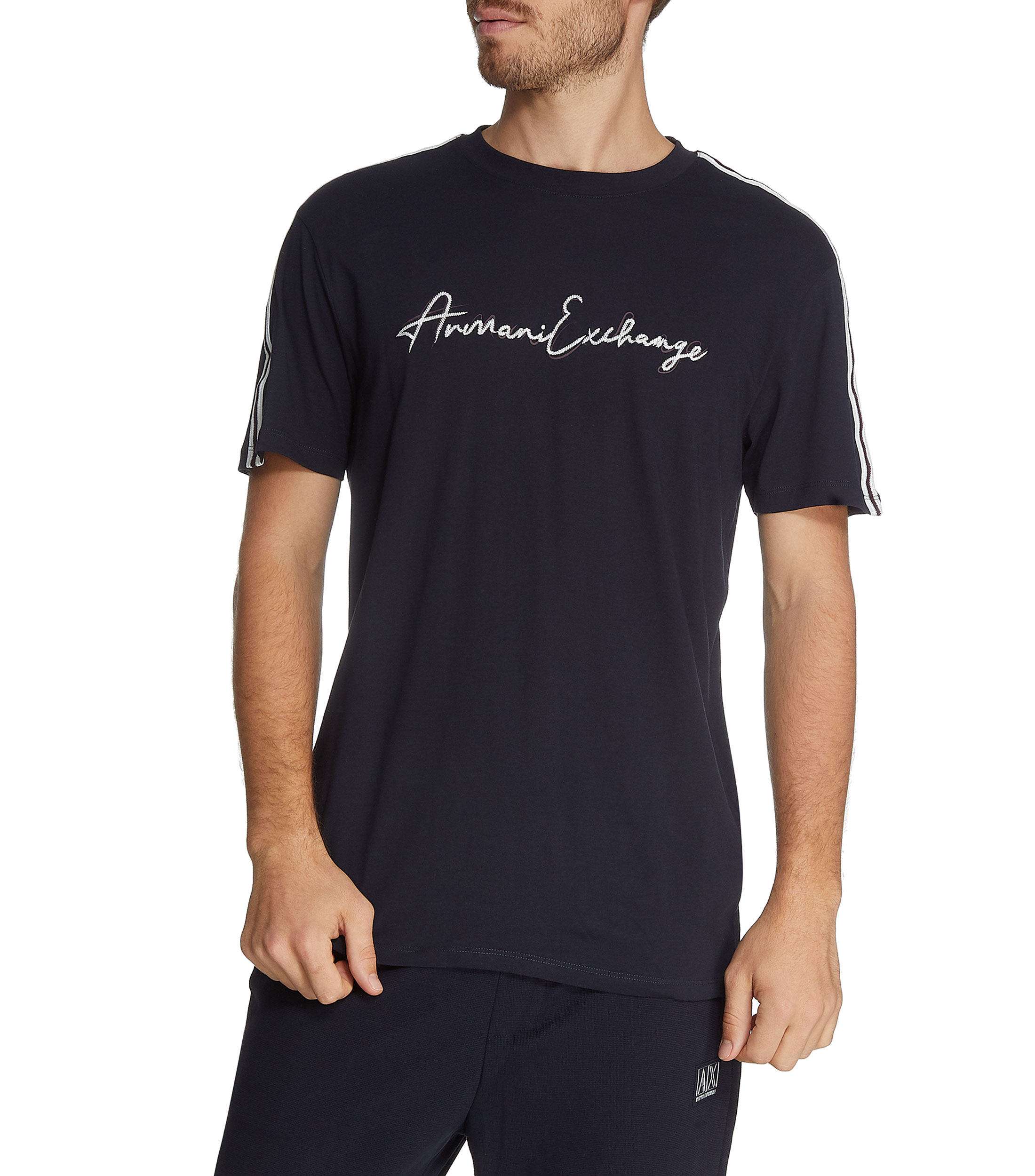 Armani Exchange Playera de cuello redondo y manga corta con bordado Hombre El Palacio de Hierro
